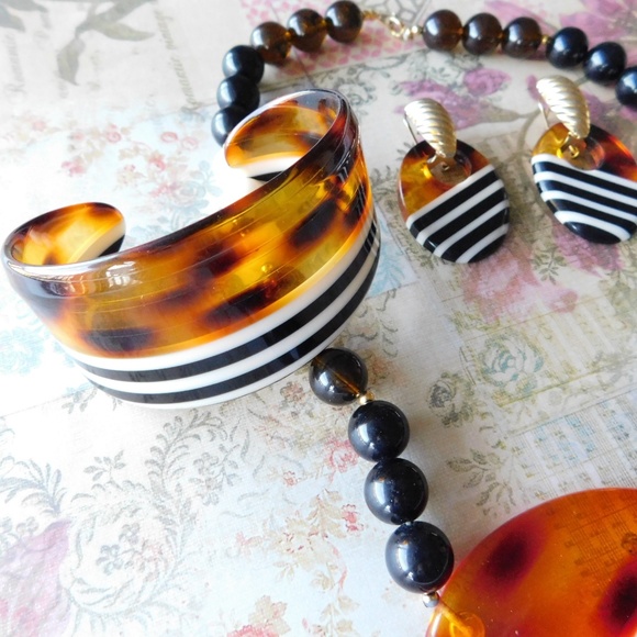 ⭐ RETRO complete SET chunky plastic necklace - Picture 2 of 7